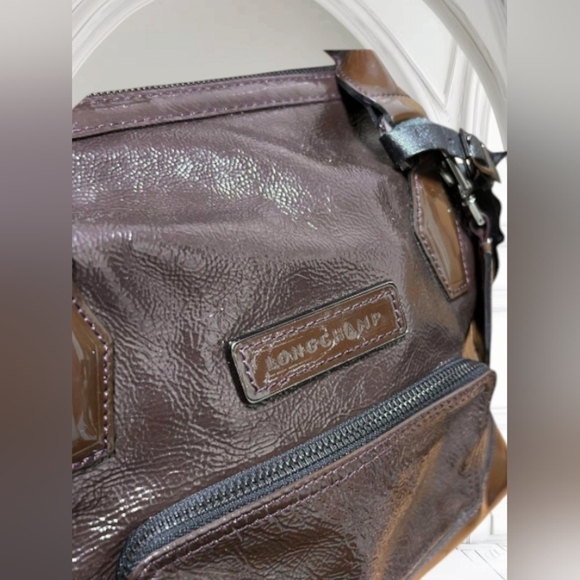 Longchamp Brown Boston Bag Enamel - Picture 16 of 17